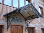 Козырьки из сотового поликарбоната. Изготовление.